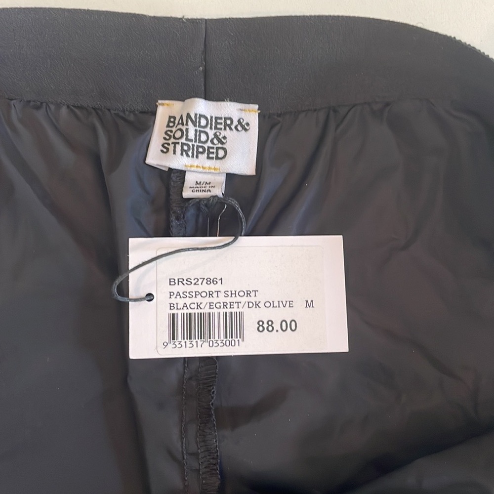NWT bandier solid and striped nylon shorts - Picture 2 of 8